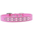 Unconditional Love Two Row Pearl & Clear Crystal Dog CollarBright Pink Size 18 UN811408